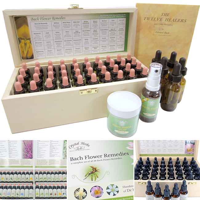 10ml Bach Remedy Set in a wooden box