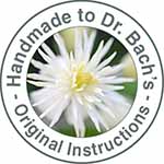 Text - Handmade to Dr. Bach's original instructions aaround a Clematis flower