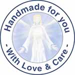 Text - Handmade for you with love and care around an angelic being